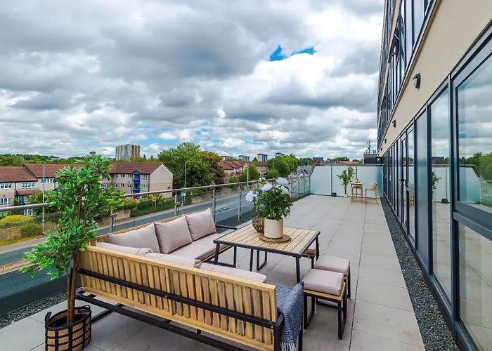 Appartement - Penthouse Vibes, Roof Terrace 3 Bed Sleeps 6